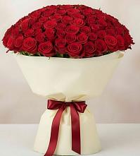 Букет 101 Красная роза Милано в Поповке Воронежской области