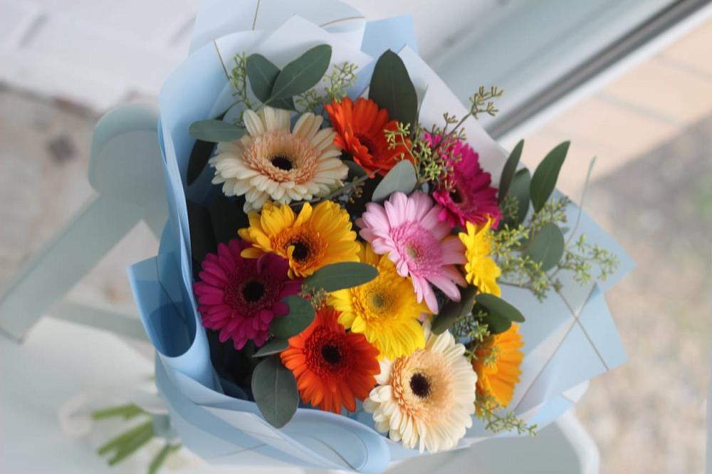 Букет цветов из: Герберы в Поповке Воронежской области