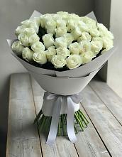 Букет 35 Белых роз в Поповке Воронежской области