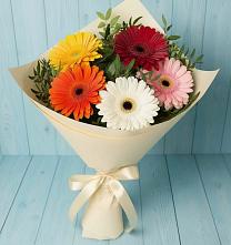 Букет цветов из:  Герберы #REPLACE_PRED# Поповке Воронежской области