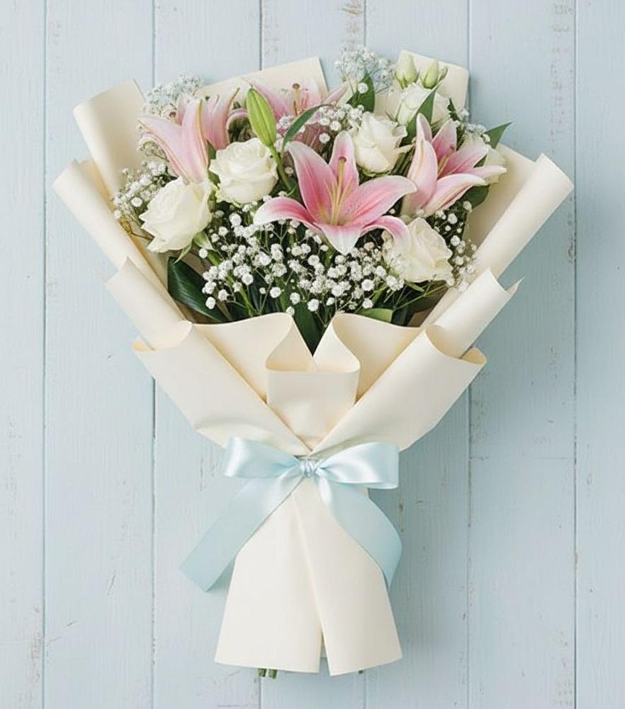 Букет цветов из: Лилии в Поповке Воронежской области