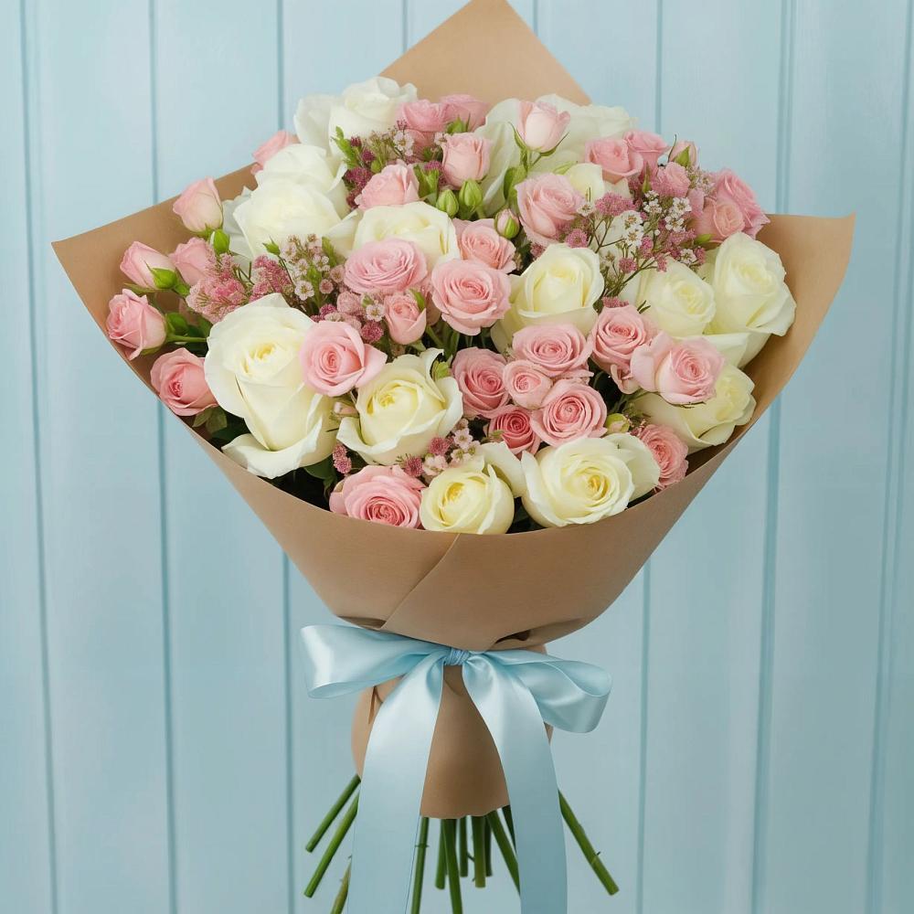 Букет цветов из: Розы в Поповке Воронежской области