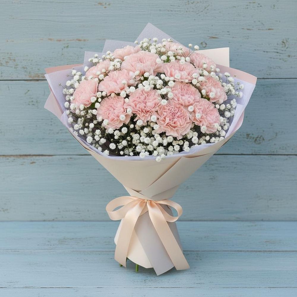 Букет цветов из: Гвоздики в Поповке Воронежской области