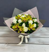 Букет цветов из:  Орхидеи и Розы #REPLACE_PRED# Поповке Воронежской области