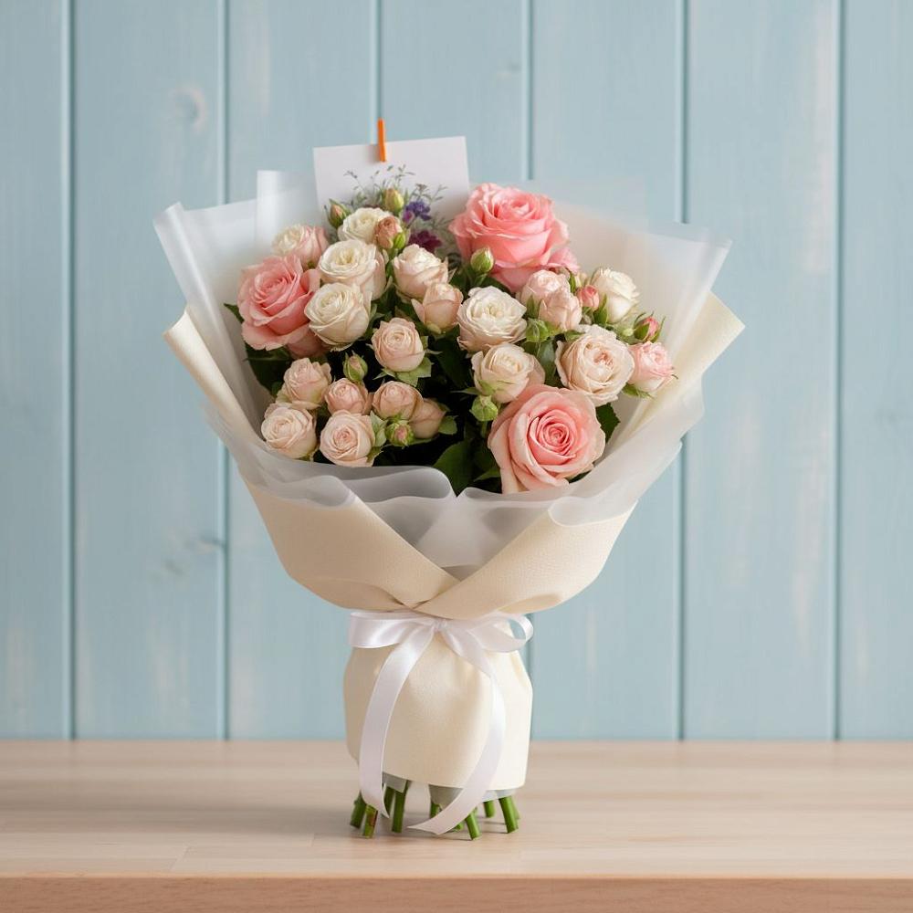 Букет цветов из: Розы в Поповке Воронежской области