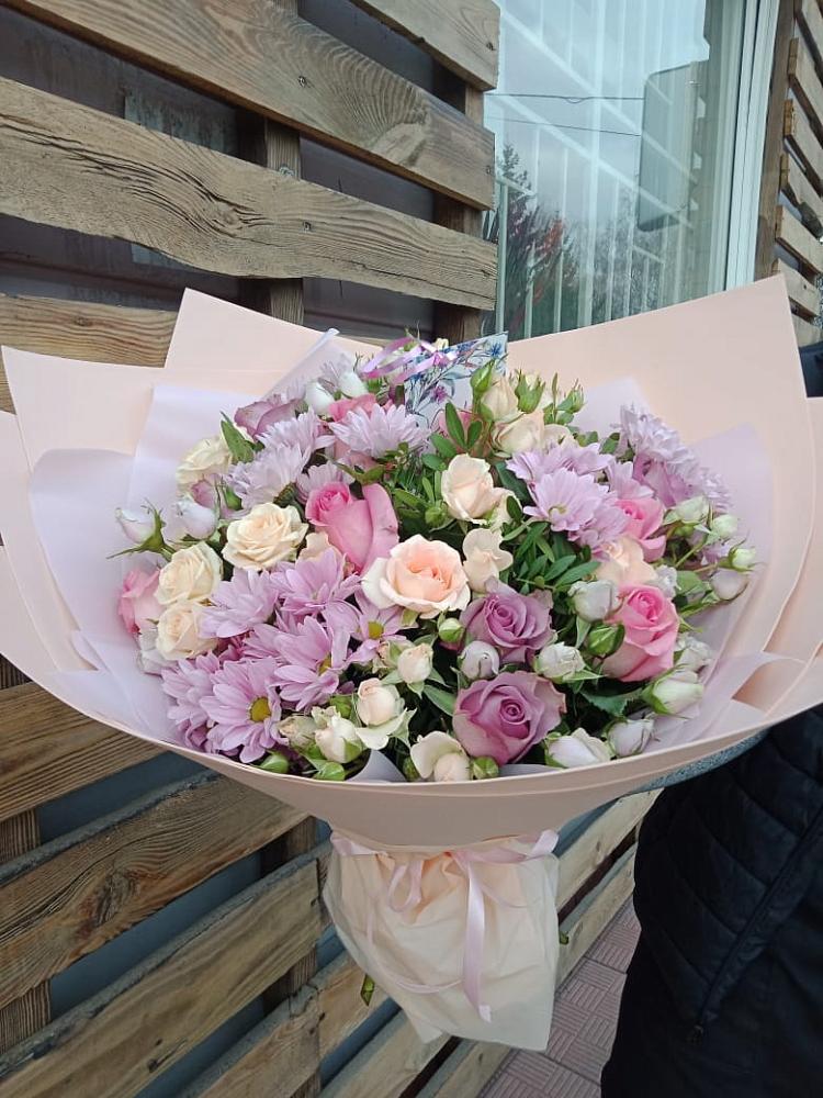 Букет цветов из: Розы и Хризантемы в Поповке Воронежской области