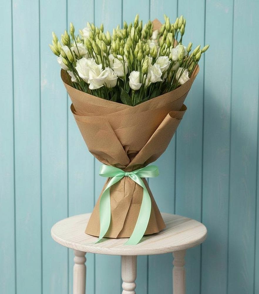 Букет цветов из: Лизиантусы в Поповке Воронежской области