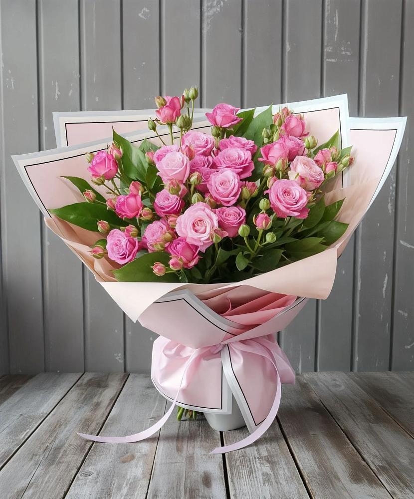 Букет Розовый кустик в Поповке Воронежской области