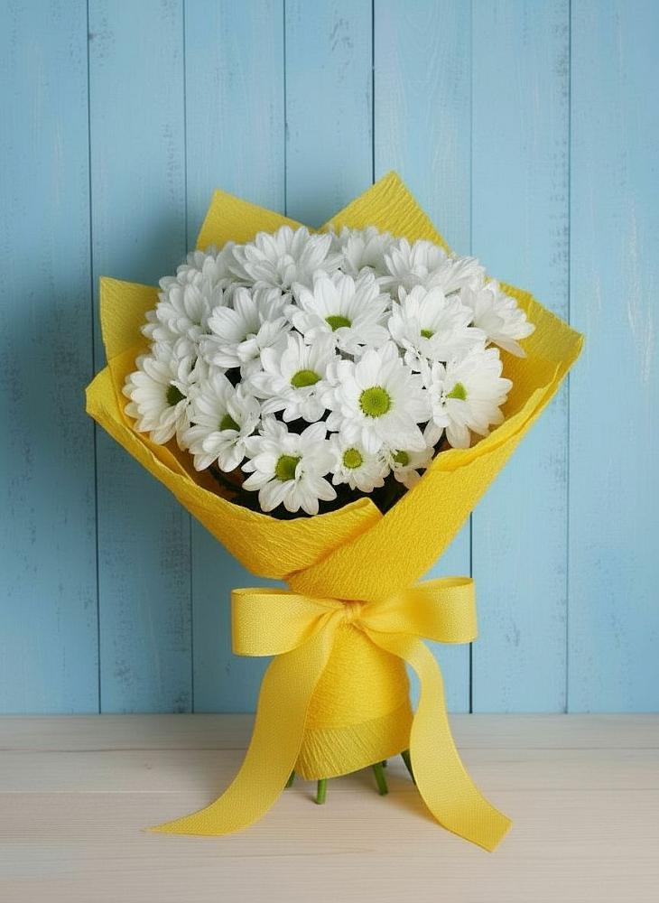 Букет цветов из: Хризантемы в Поповке Воронежской области