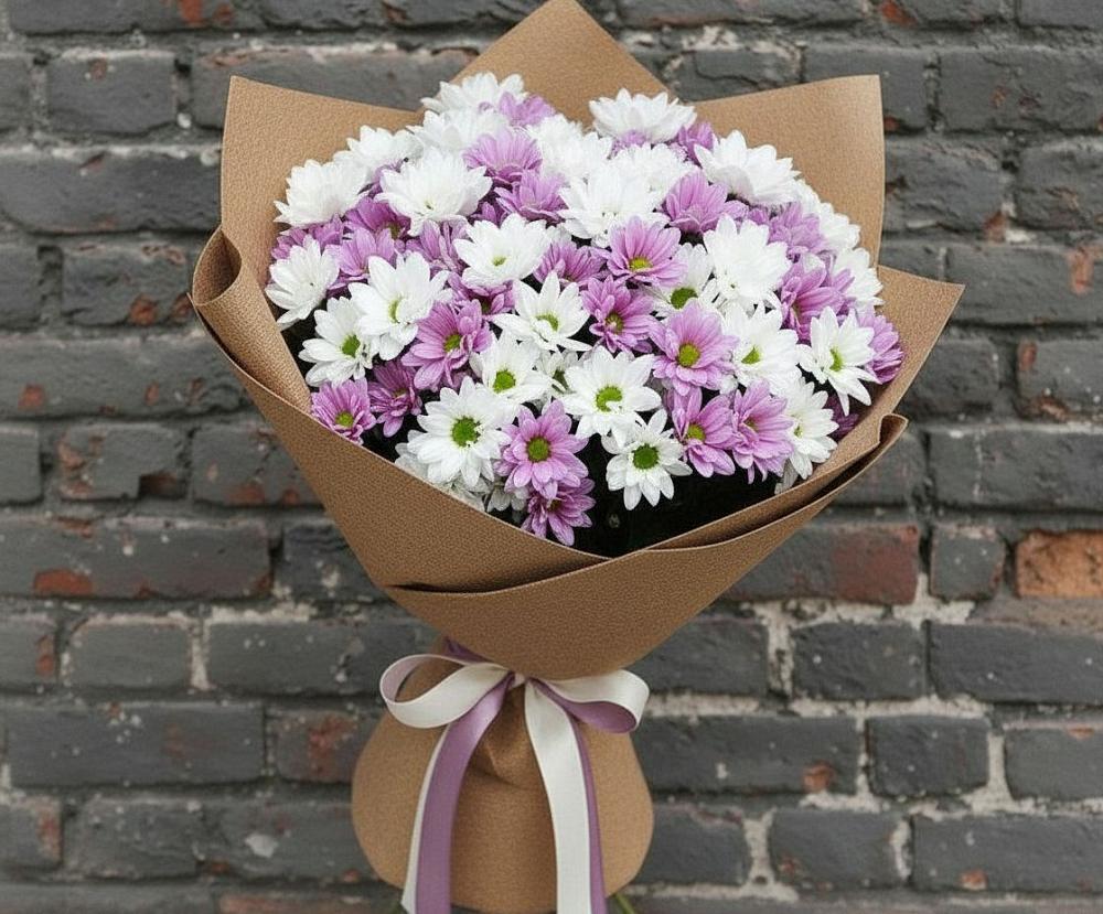 Букет цветов из: Хризантемы в Поповке Воронежской области