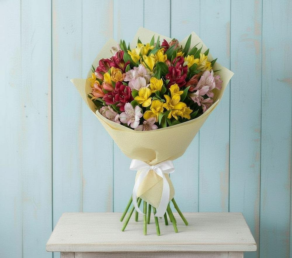 Букет цветов из: Альстромерии в Поповке Воронежской области