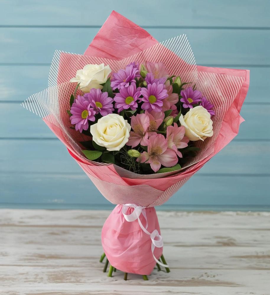 Букет цветов из: Герберы в Поповке Воронежской области