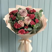 Букет цветов из:  Гвоздики и Розы в Поповке Воронежской области