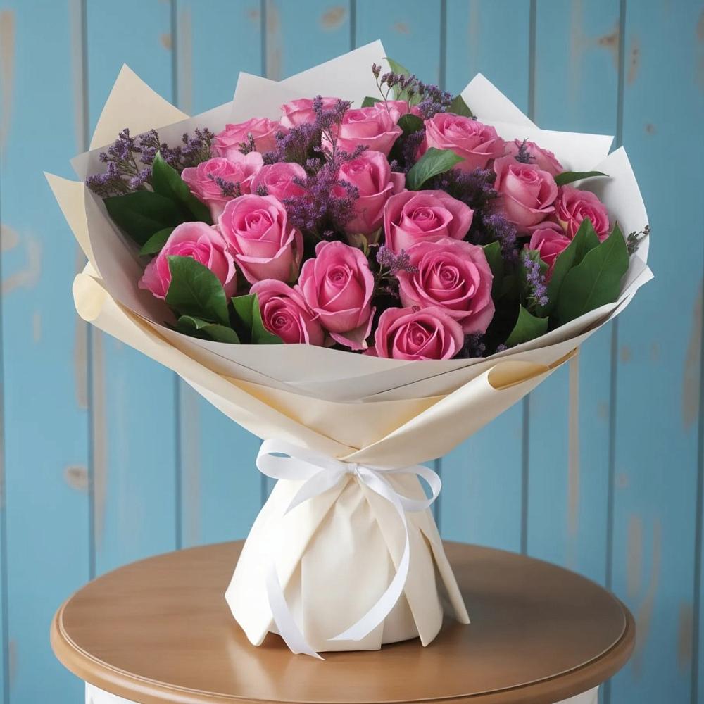 Букет цветов из: Розы в Поповке Воронежской области